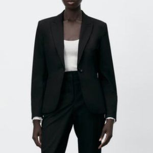 Zara Basic Blazer in Black, Size 4